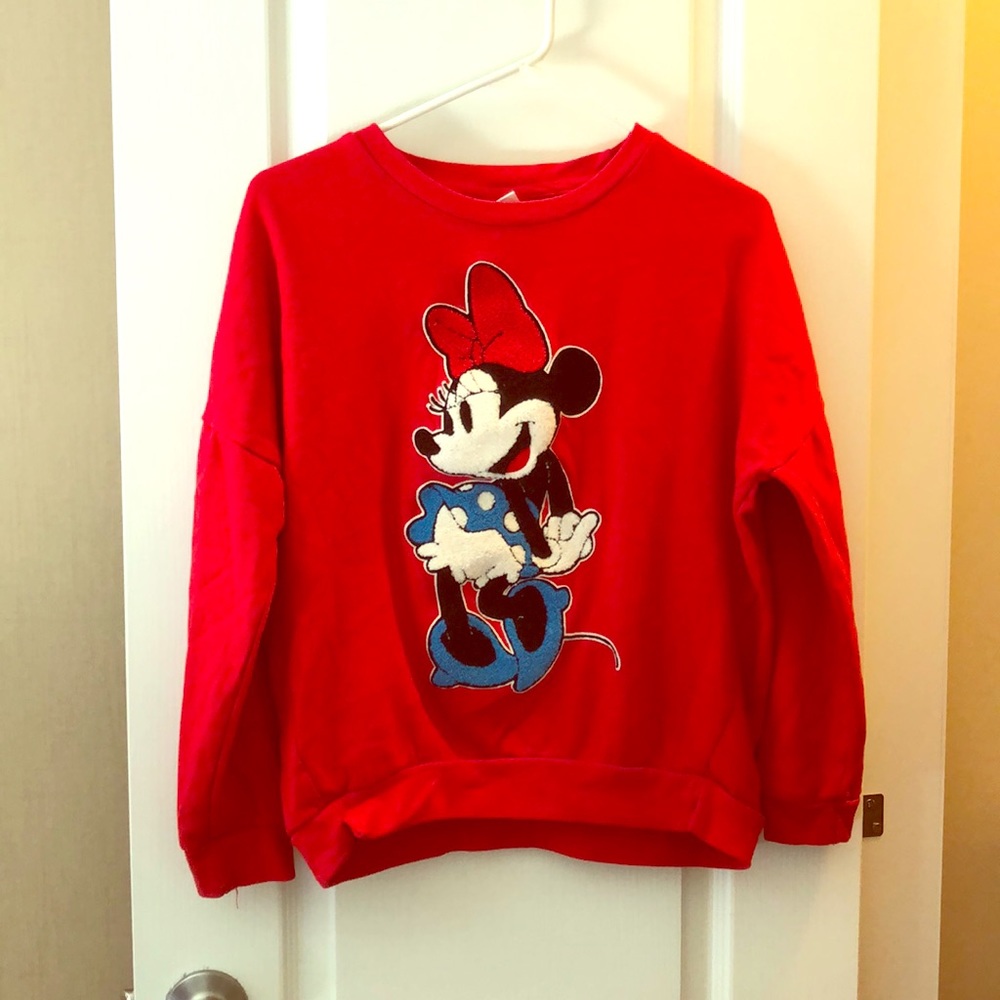 VINTAGE! red Disney “Minnie Mouse” sweater